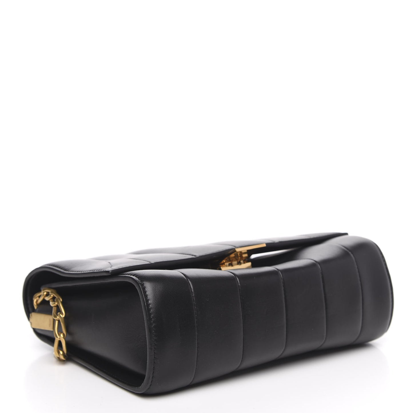 Lambskin Quilted Shoulder Bag Black