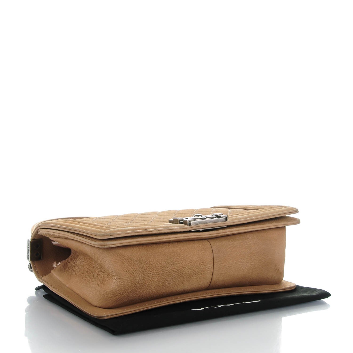 Chanel Iridescent Caviar Quilted Medium Boy Flap Beige 4 of 9