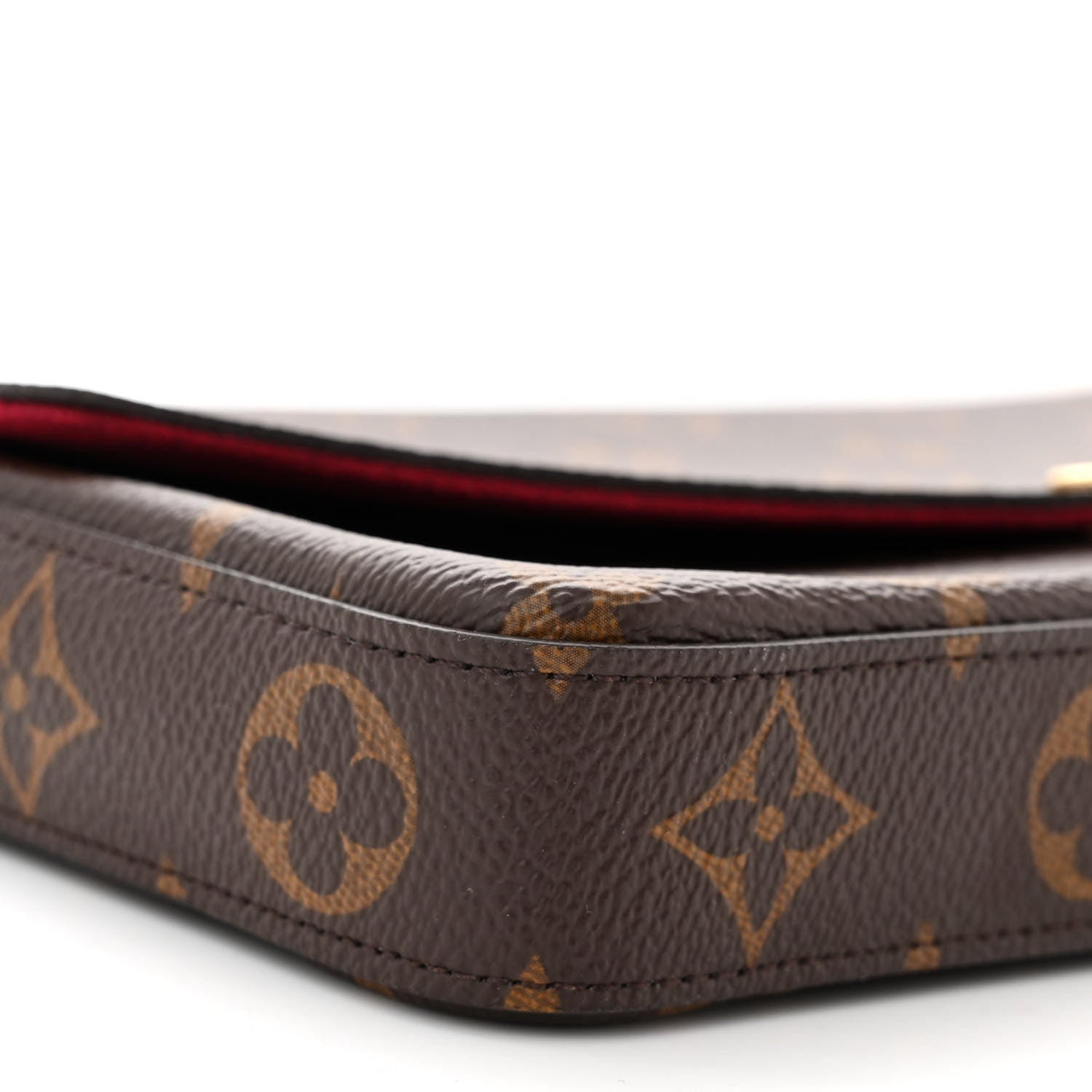 Louis Vuitton Monogram Pochette Felicie Chain Wallet Fuchsia 9 of 10