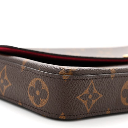Louis Vuitton Monogram Pochette Felicie Chain Wallet Fuchsia 9 of 10