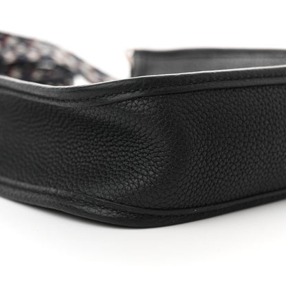 Hermes Taurillon Maurice Zigzag Evelyne TPM Black White Deep Blue 9 of 11