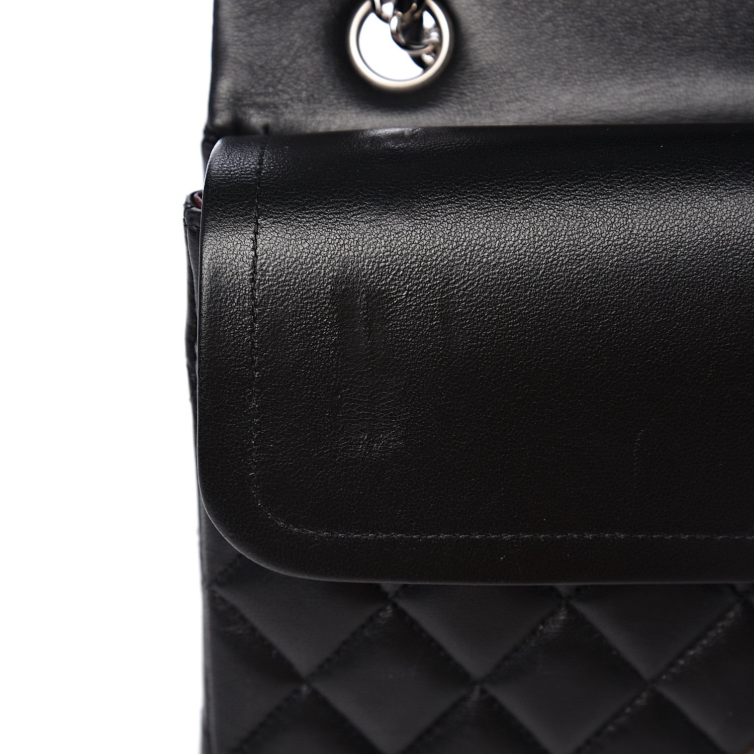 Chanel Lambskin Quilted Medium Double Flap Black 8 of 15