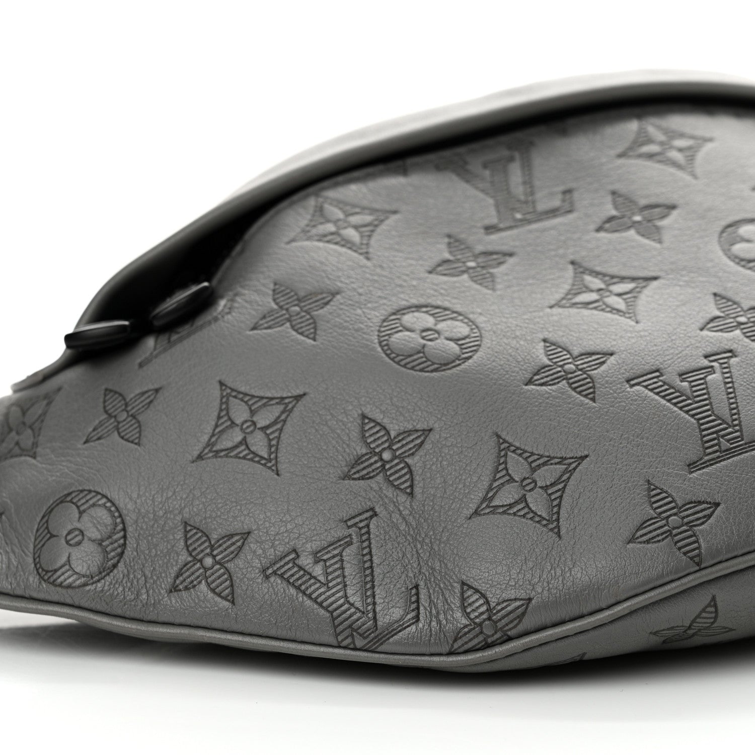 Louis Vuitton Calfskin Monogram Shadow Discovery Bumbag PM Gray 8 of 10