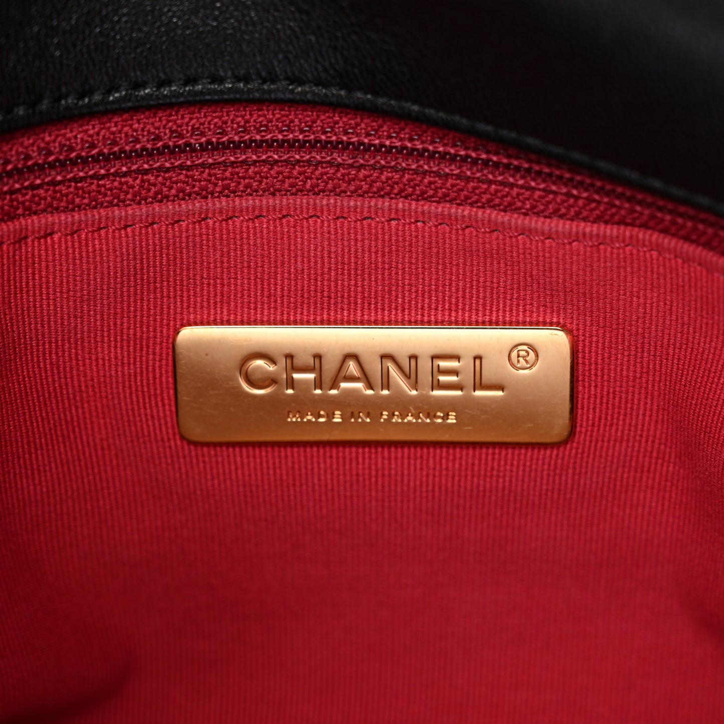 Goatskin Quilted Large Chanel 19 Flap Black
