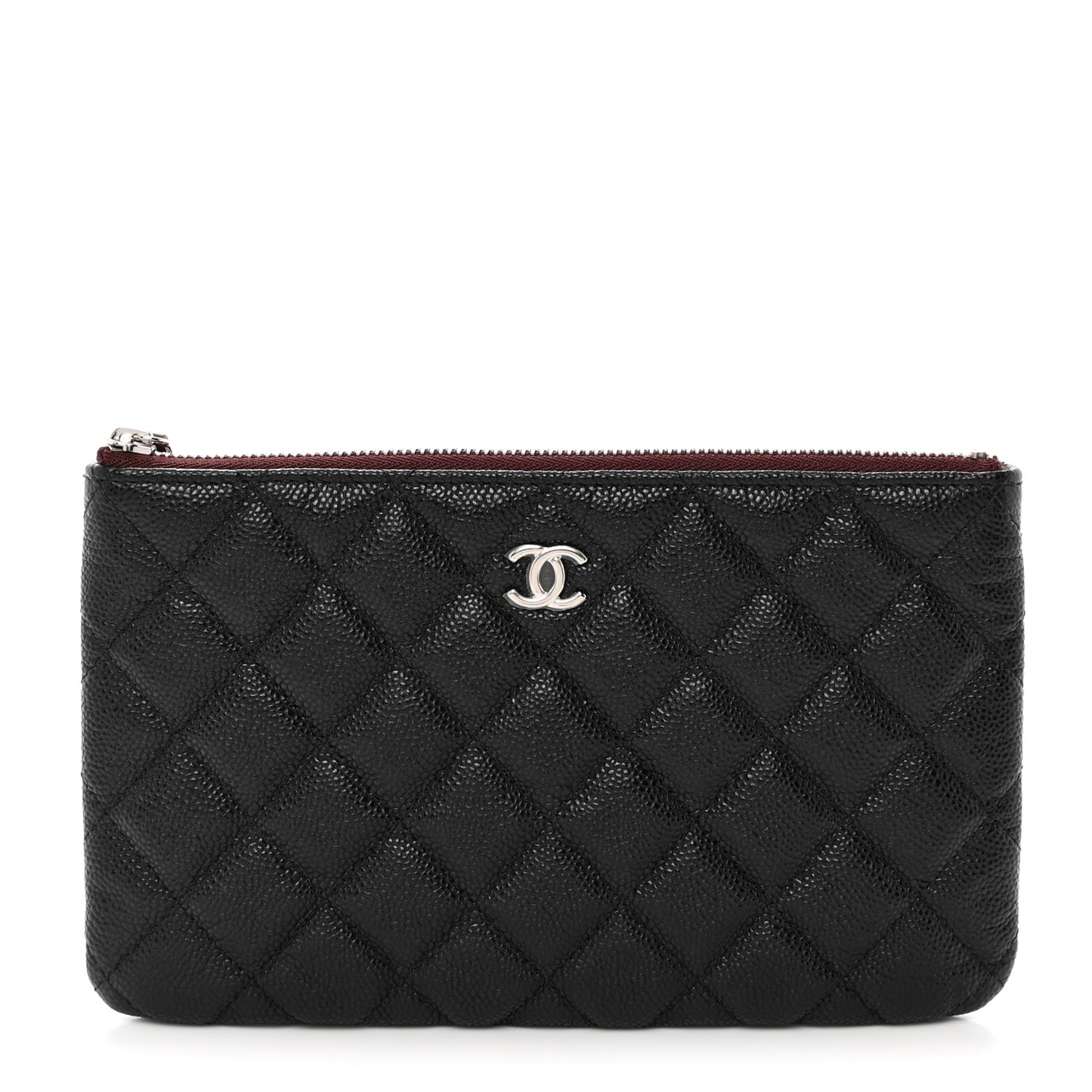 Caviar Quilted Cosmetic Case Black