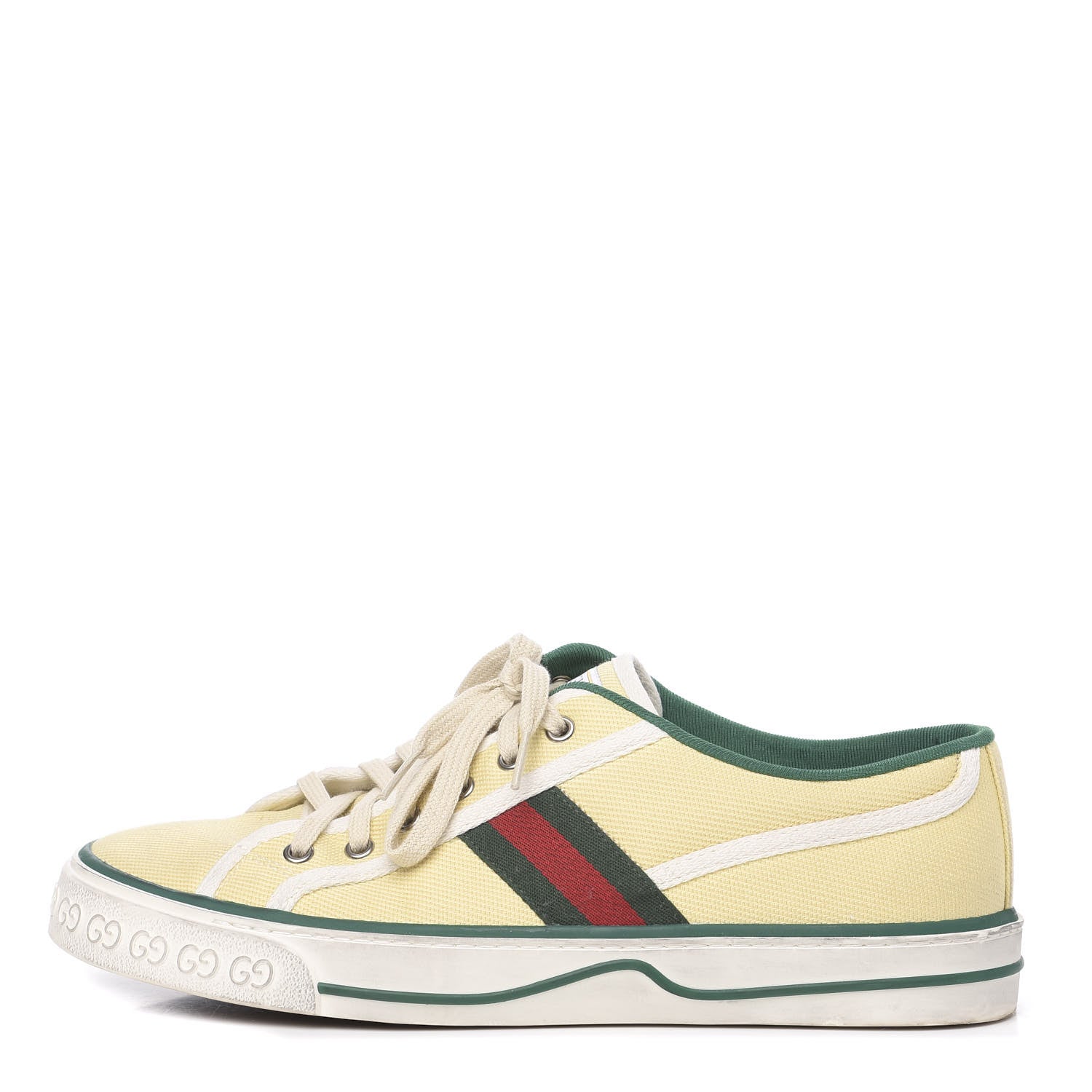 Gucci Canvas Web Mens 1977 Tennis Sneakers 9 Burro Mystic White 1 of 9