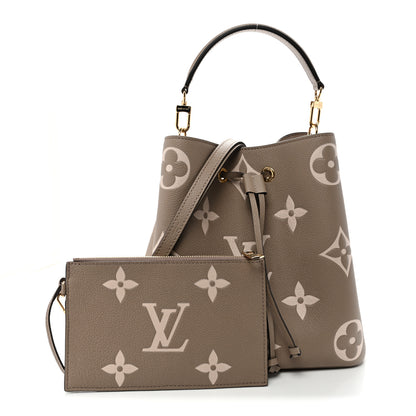 Louis Vuitton Empreinte Monogram Giant Neonoe MM Tourterelle Creme 3 of 10