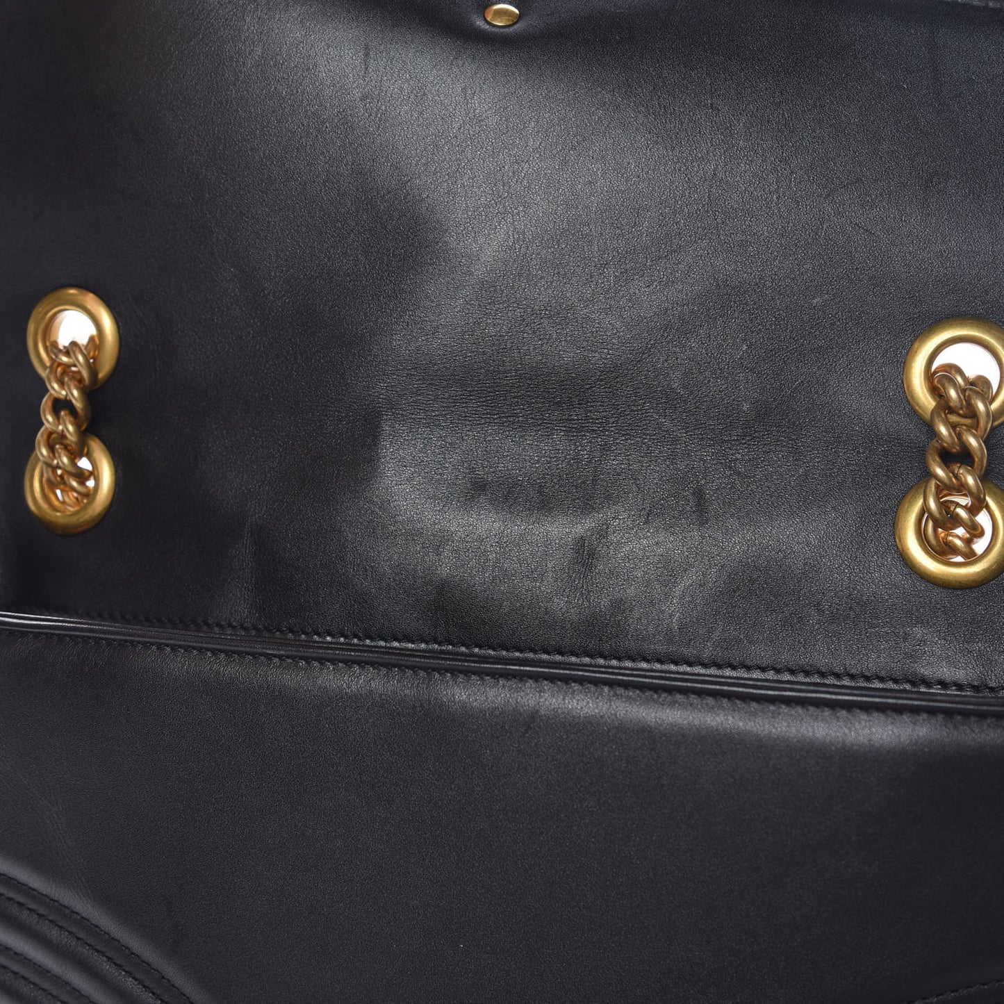 Calfskin Matelasse Medium GG Marmont Shoulder Bag Black