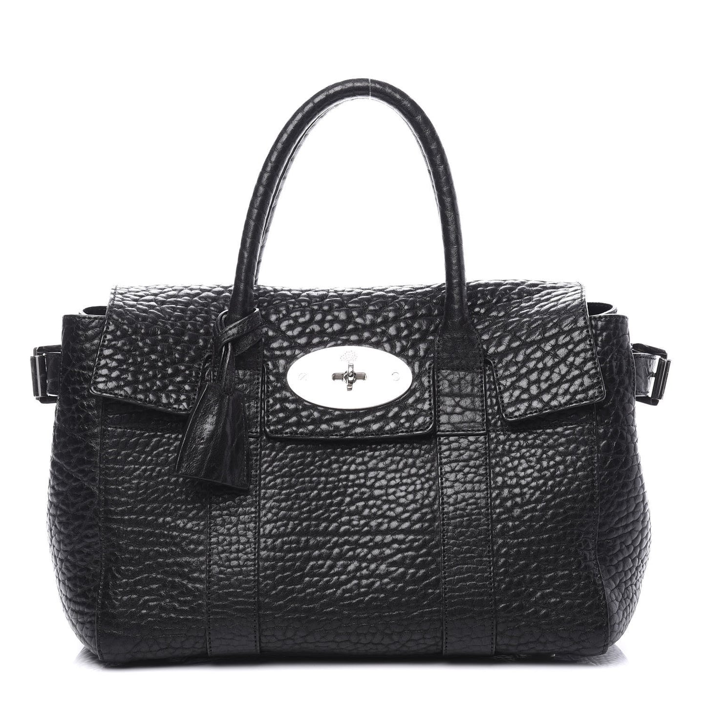 Shrunken Calfskin Mini Bayswater Buckle Black