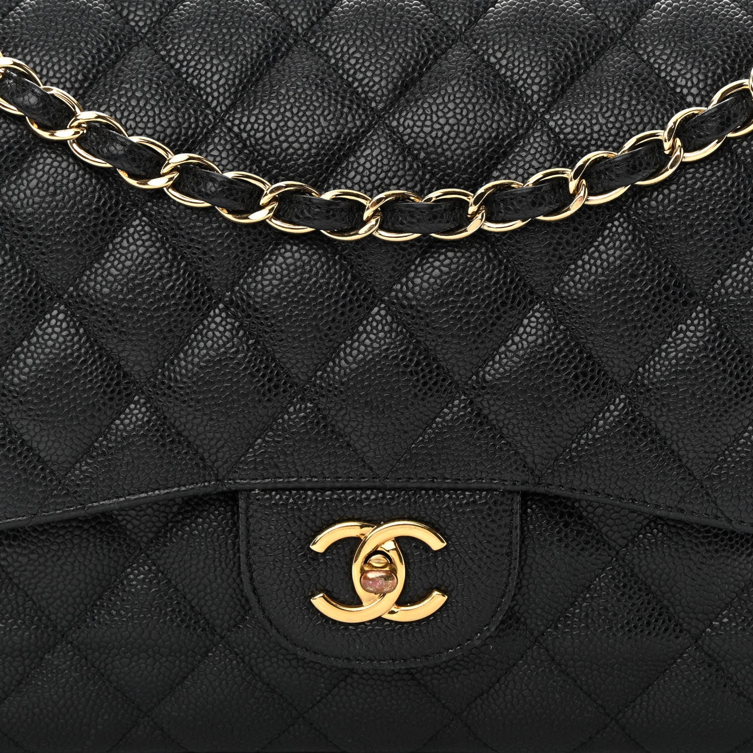 Chanel Caviar Quilted Jumbo Double Flap Black 8 of 15
