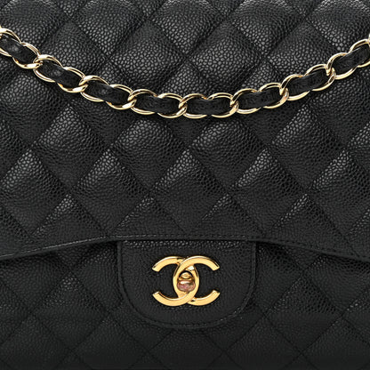 Chanel Caviar Quilted Jumbo Double Flap Black 8 of 15