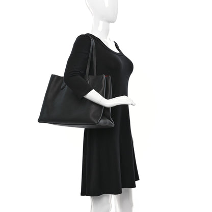 Louis Vuitton Grained Calfskin Lockme Shopper Black 2 of 10