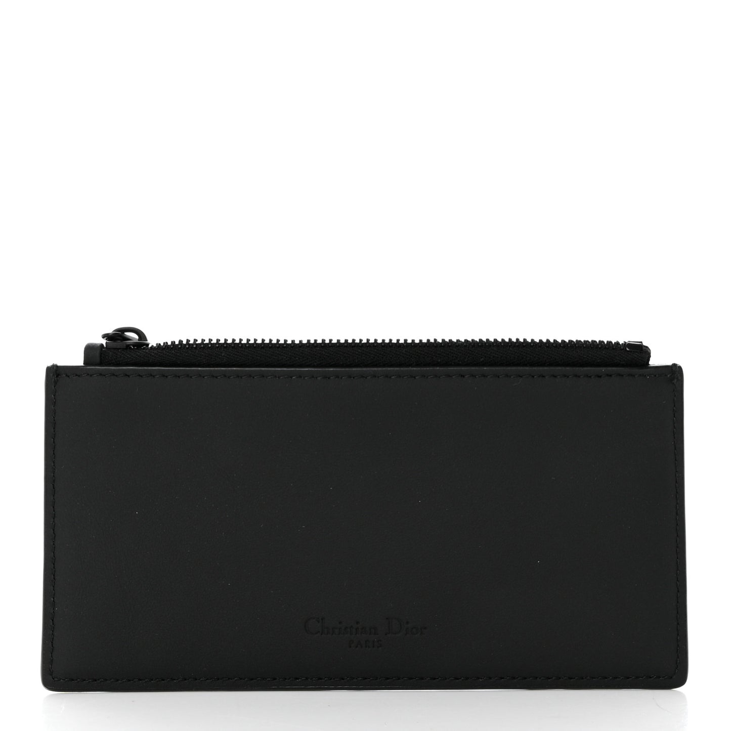 Ultra Matte Calfskin Saddle Chain Wallet Pouch Black