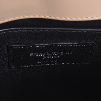 Saint Laurent Calfskin Y Quilted Monogram Small Loulou Chain Satchel Dark Beige 8 of 9