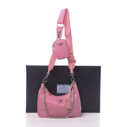 Prada Nylon Re-Edition 2005 Shoulder Bag Begonia 11 of 11