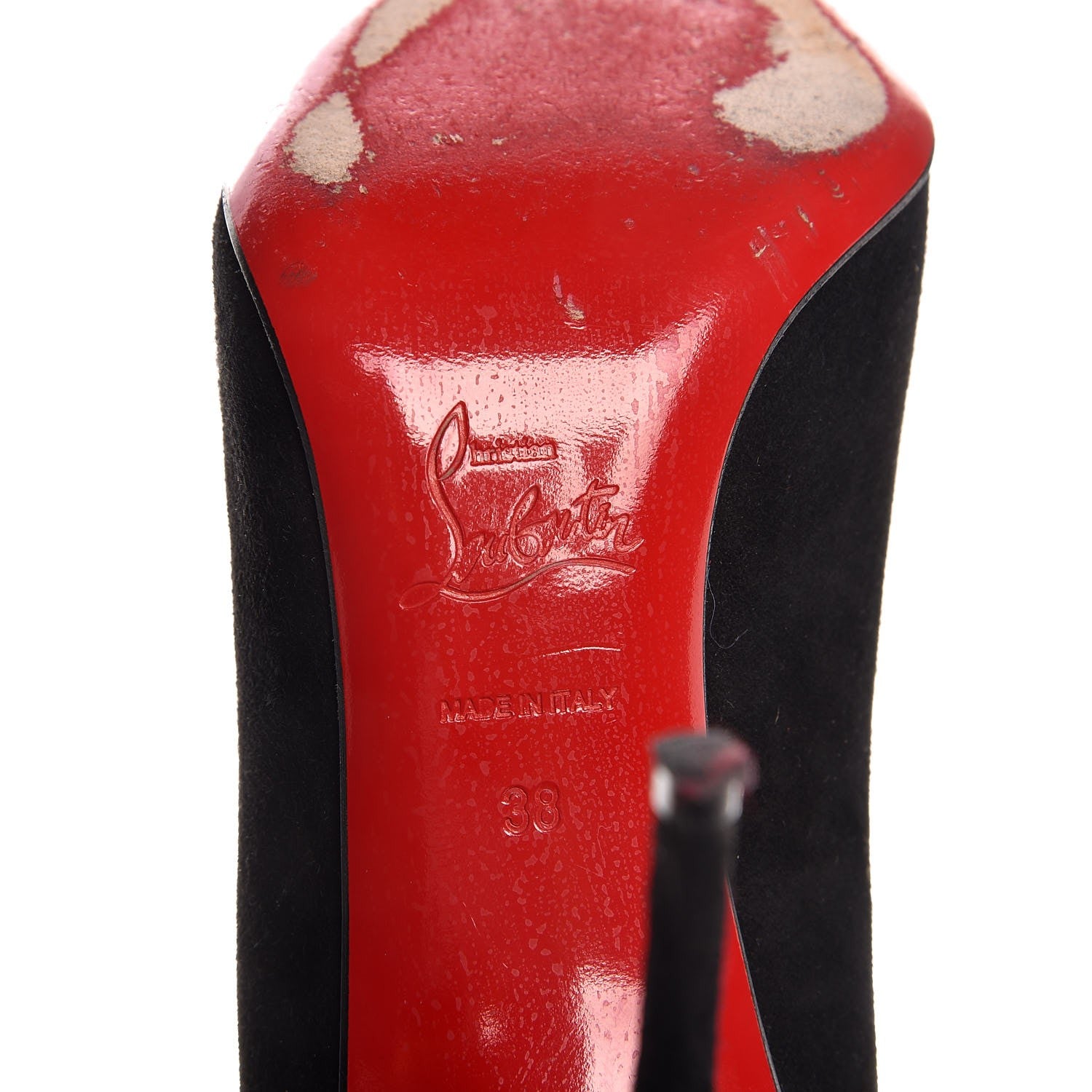 Christian Louboutin Suede Pigalle Follies 100 Pumps 38 Black 10 of 12