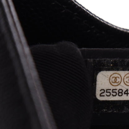 Chanel Caviar Chevron Quilted Medium Boy Flap Black 7 of 9