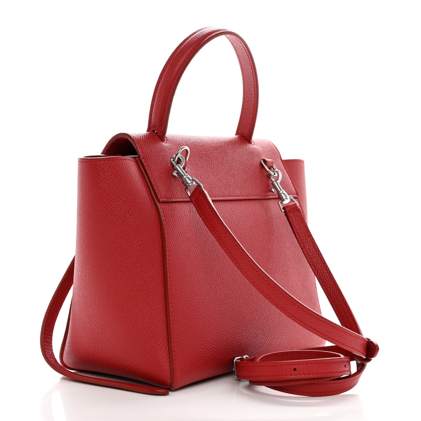 Grained Calfskin Nano Belt Bag Coquelicot