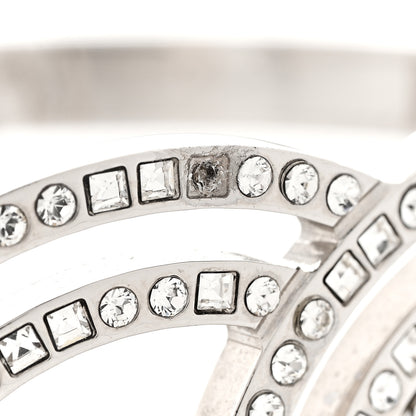 Chanel Metal Baguette Crystal CC Cuff Silver 5 of 7