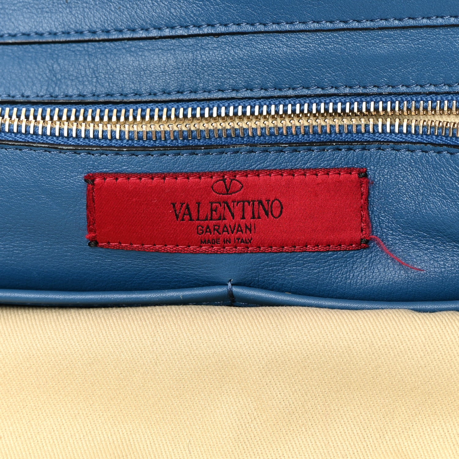 Valentino Garavani Calfskin Medium Rockstud Tote Blue 6 of 25
