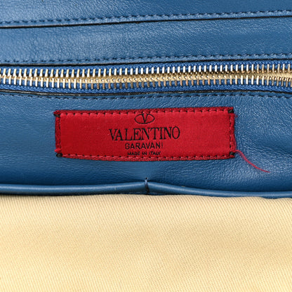 Valentino Garavani Calfskin Medium Rockstud Tote Blue 6 of 25