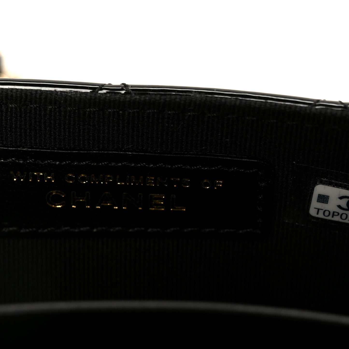 Patent Calfskin Quilted Mini Flap Black