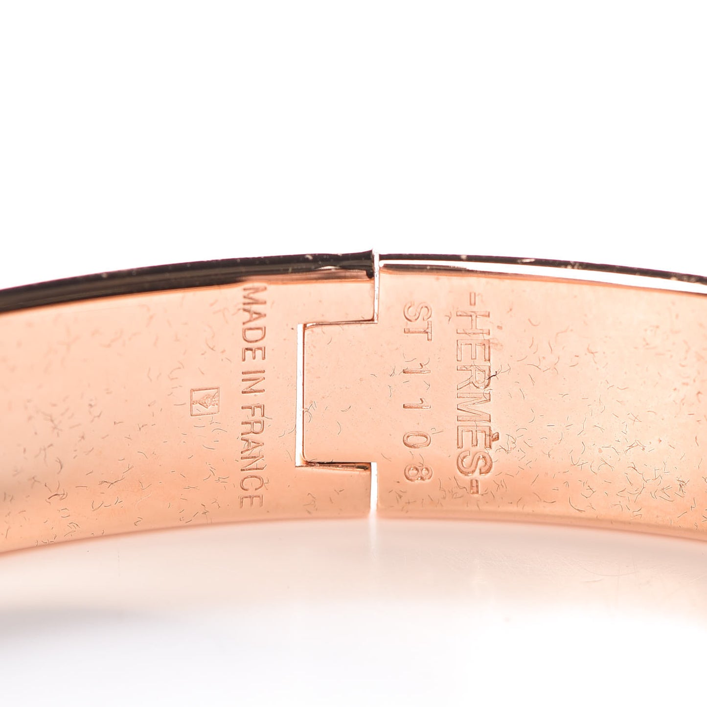 Enamel Clic Clac H Narrow Bracelet PM Marron Glace