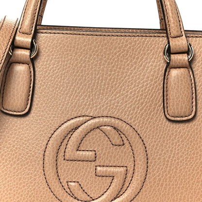 Gucci Dollar Calfskin Medium Soho Top Handle Satchel Camelia 9 of 11
