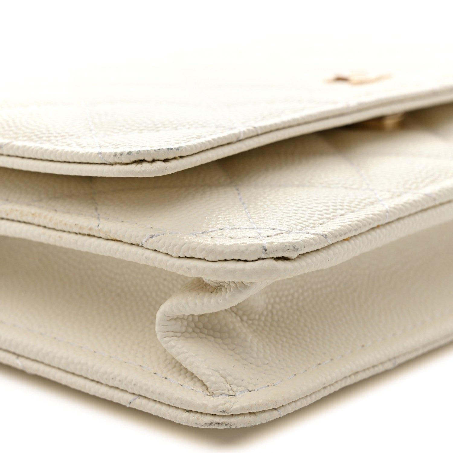 Chanel Caviar Quilted Wallet on Chain WOC White 10 of 11