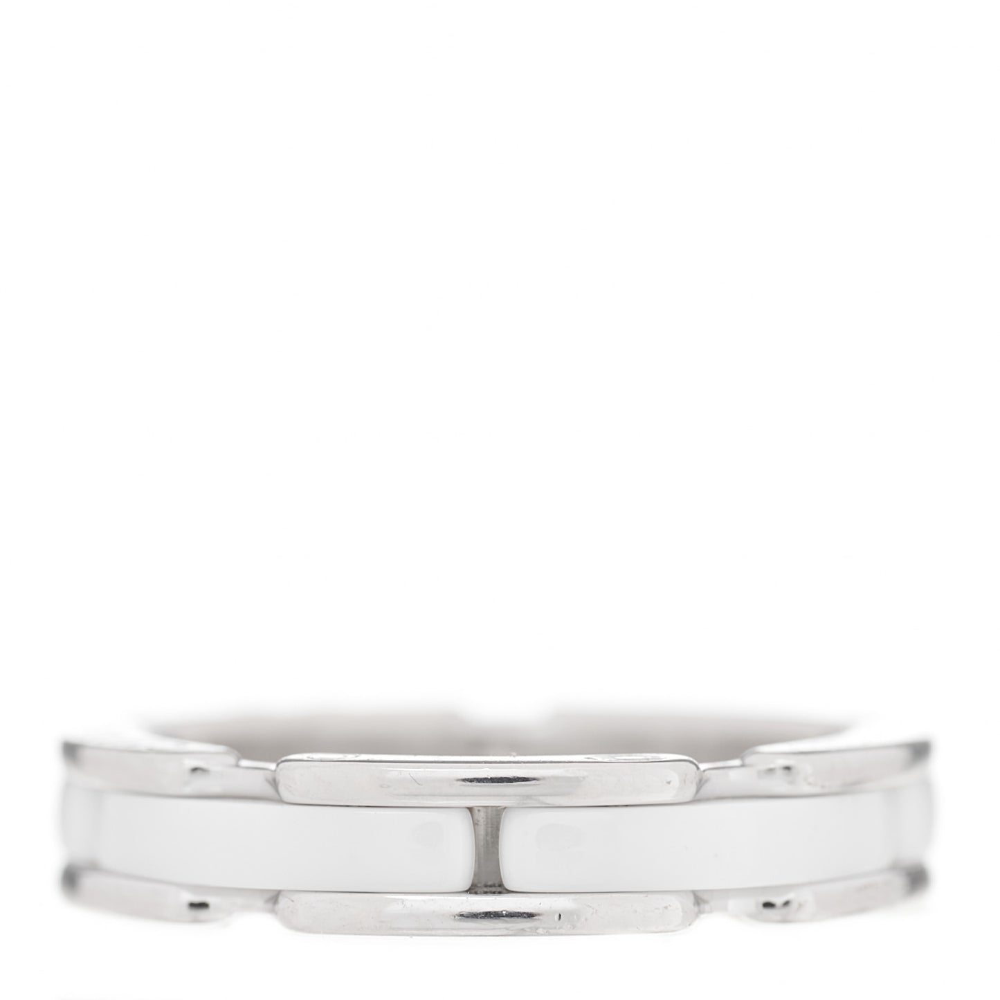 18K White Gold Ceramic Small Ultra Ring White 50 5.25