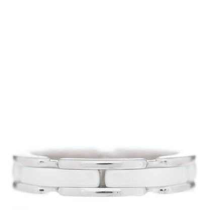 Chanel 18K White Gold Ceramic Small Ultra Ring White 50 5.25 3 of 6