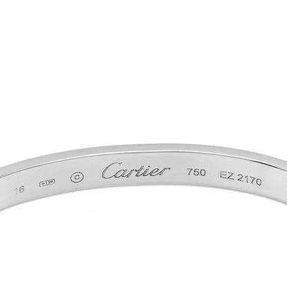 Cartier 18K White Gold LOVE Cuff Bracelet 16 4 of 4