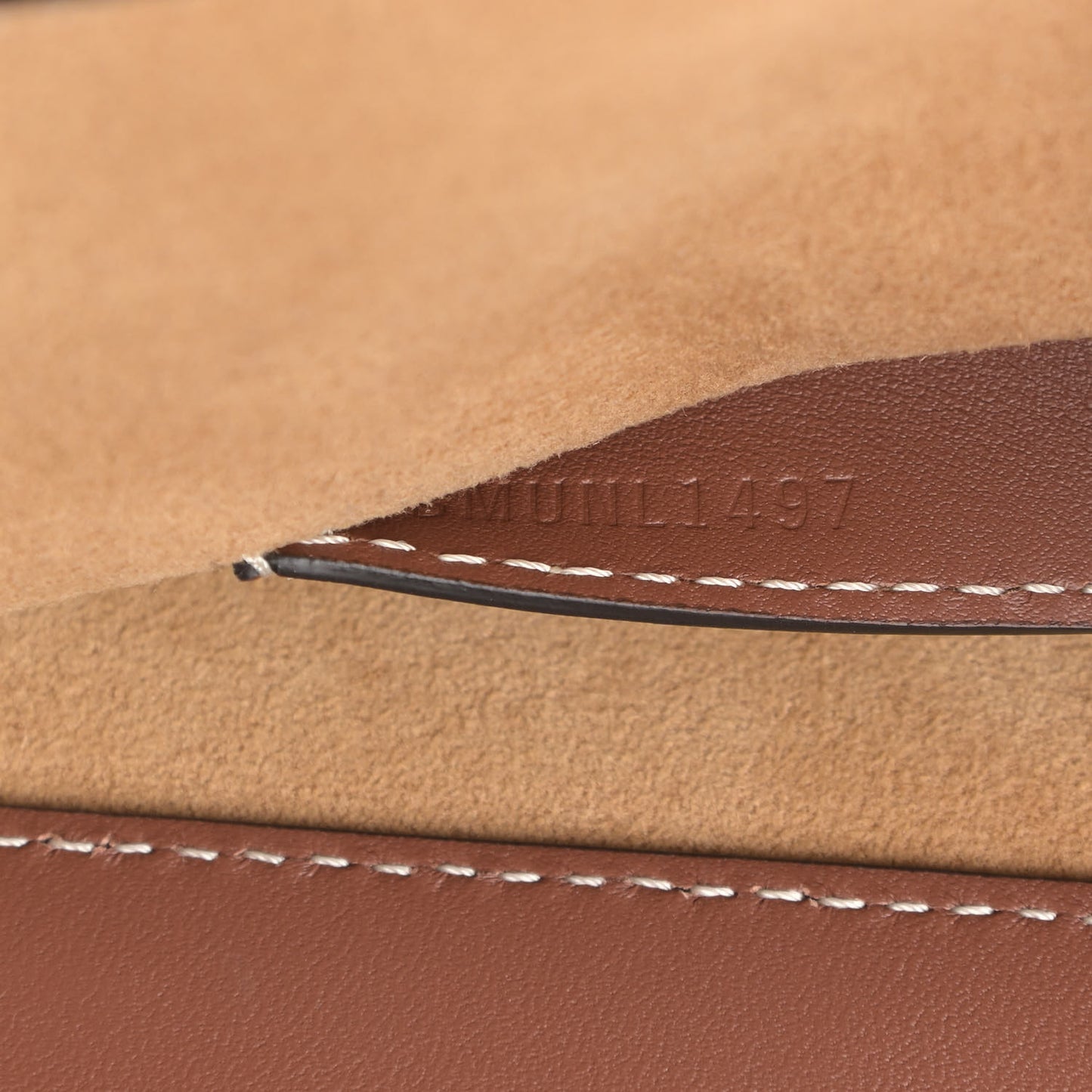 Soft Calfskin Small Pocket Tote Bag Tan
