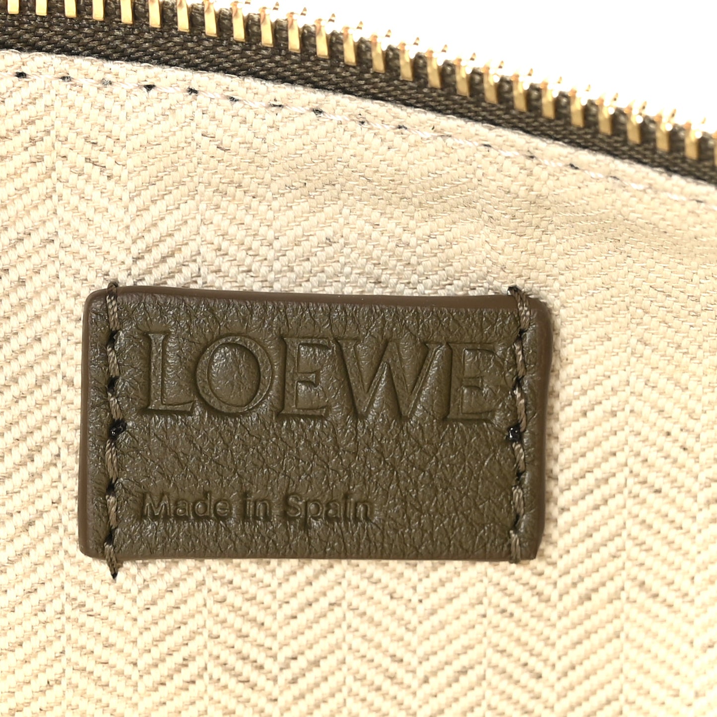 Calfskin Mini Hammock Hobo Vintage Khaki