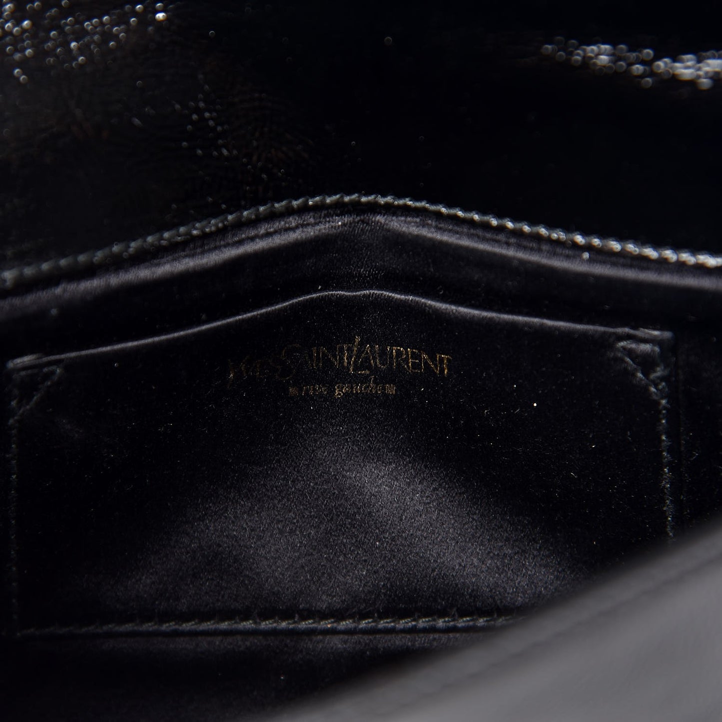 Textured Patent Monogram Small Belle De Jour Clutch Black