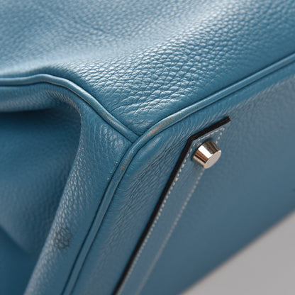 Hermes Togo Birkin 40 Blue Jean 34 of 37