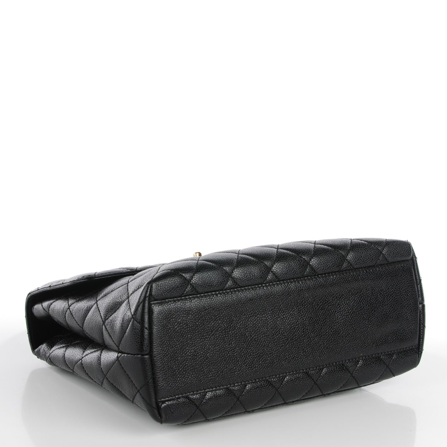 Caviar Quilted Jumbo Kelly Flap Black