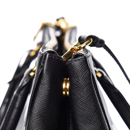 Prada Saffiano Small Galleria Double Zip Tote Black 11 of 19