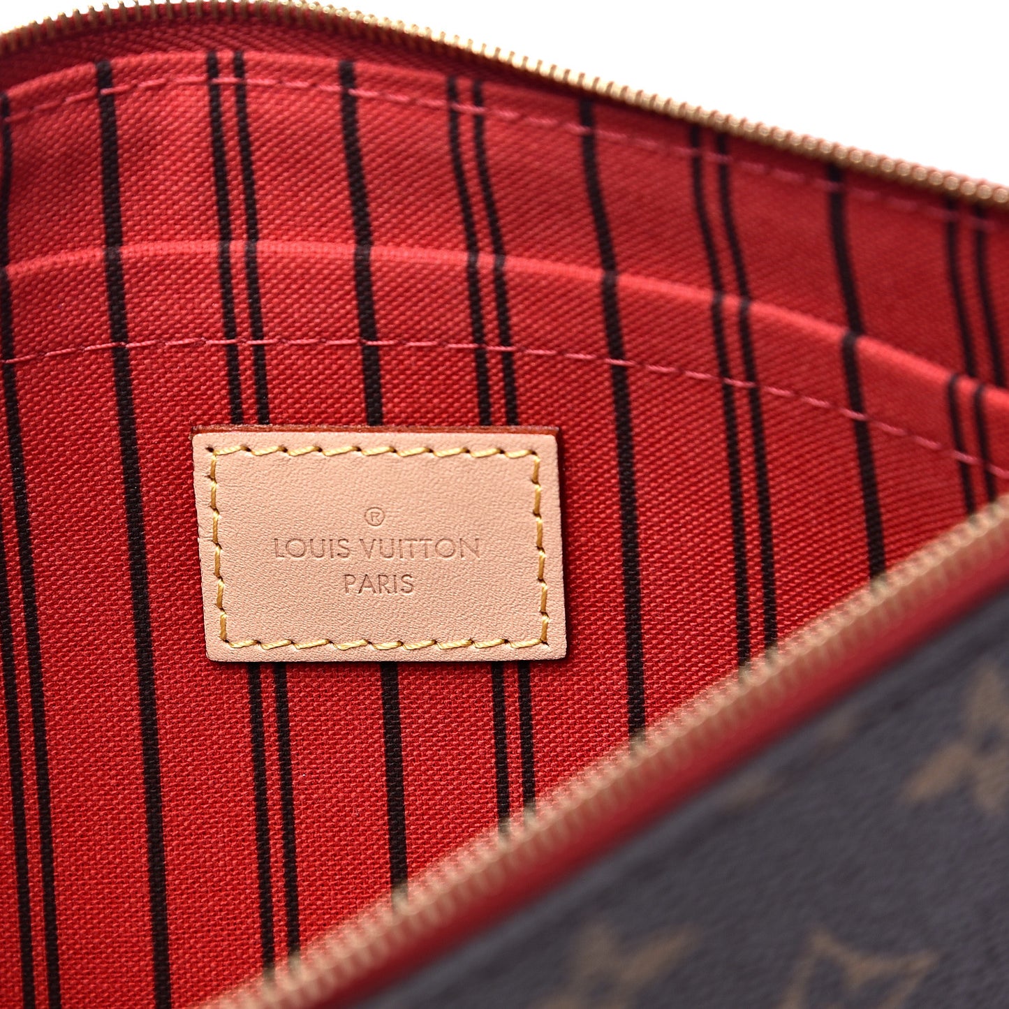Monogram Neverfull MM GM Pochette Cherry