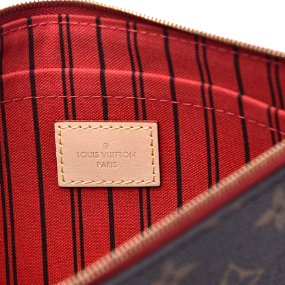 Louis Vuitton Monogram Neverfull MM GM Pochette Cherry 5 of 8