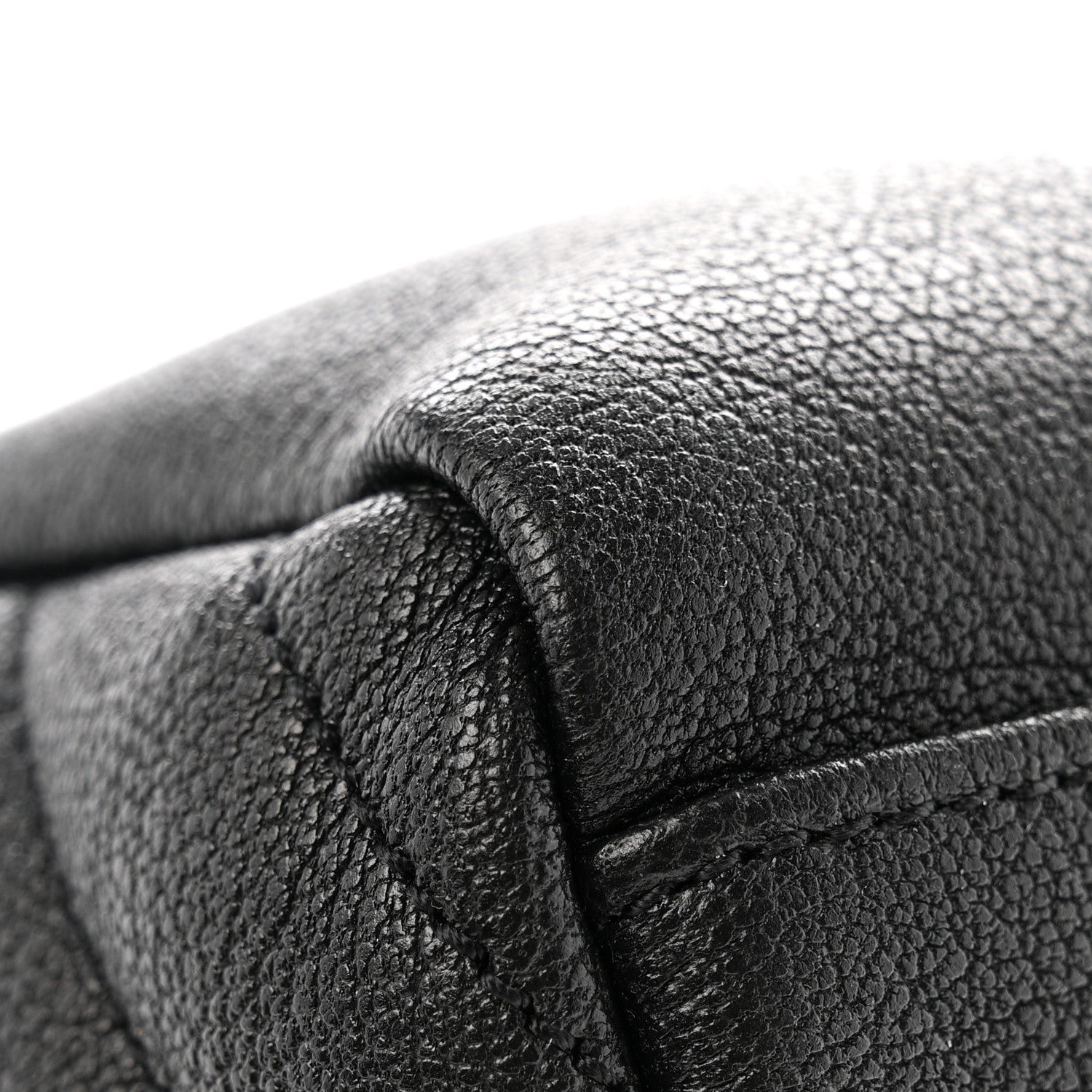 Saint Laurent Sheepskin Matelasse Chevron Monogram Medium College Bag Black 13 of 13