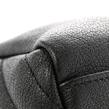 Saint Laurent Sheepskin Matelasse Chevron Monogram Medium College Bag Black 13 of 13