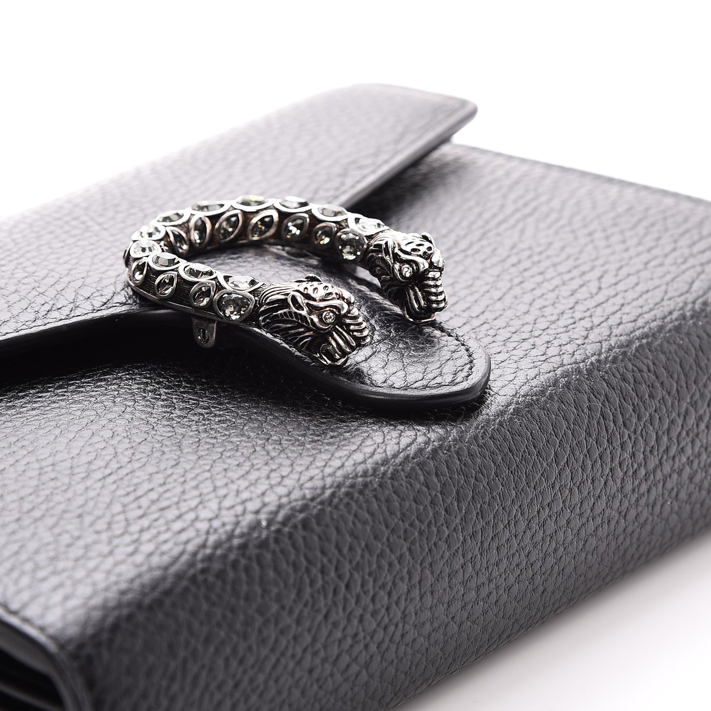 Calfskin Mini Dionysus Chain Wallet Black