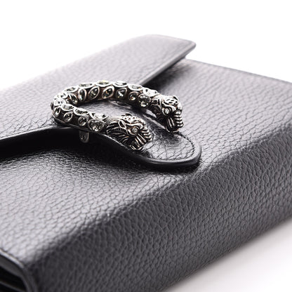 Gucci Calfskin Mini Dionysus Chain Wallet Black 6 of 9