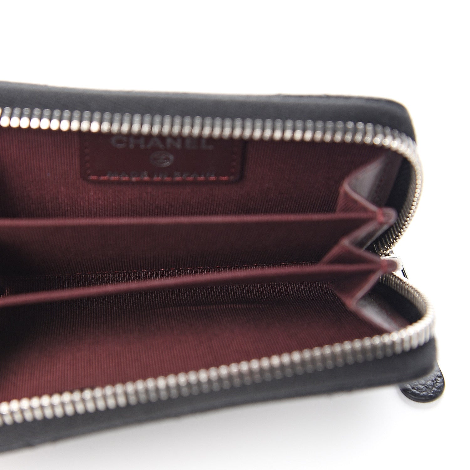 Chanel Caviar Quilted Zip Coin Purse Black 4 of 6