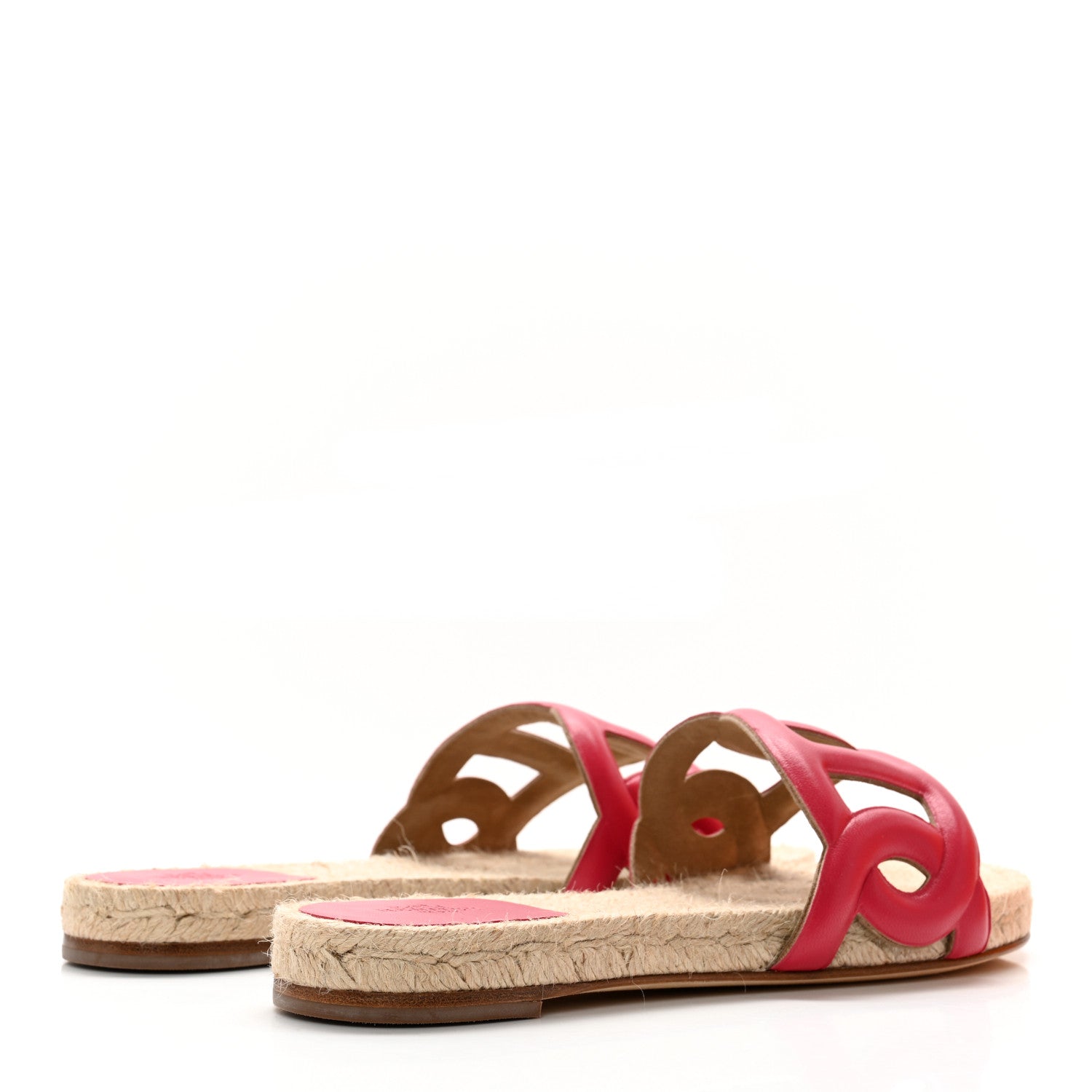 Hermes Nappa Famosa Espadrille Sandals 39 Rosa Framboise 4 of 10