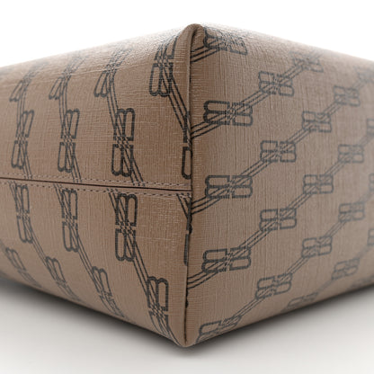 Balenciaga Coated Canvas BB Monogram Medium Signature East West Shopper Bag Beige Brown 9 of 11