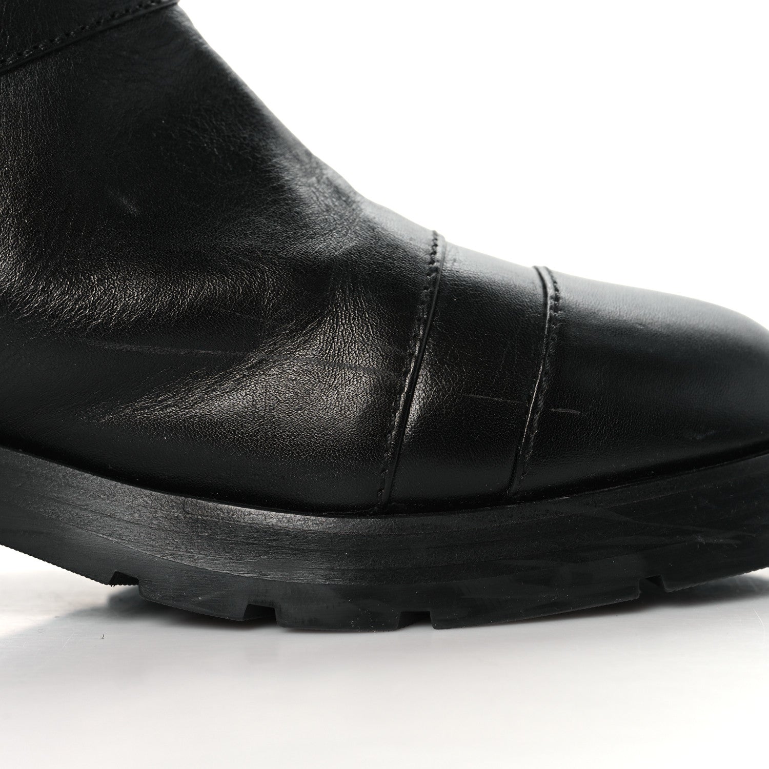 Chanel Calfskin Knit CC Short Boots 41 Black 10 of 10