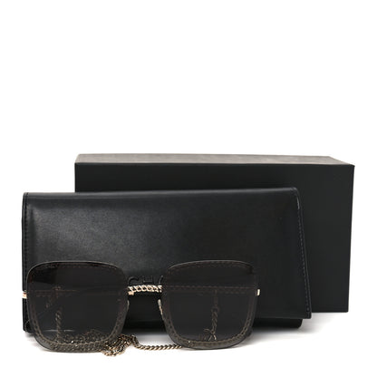 Chanel Chain Square Sunglasses 4244 Black Gold 7 of 7