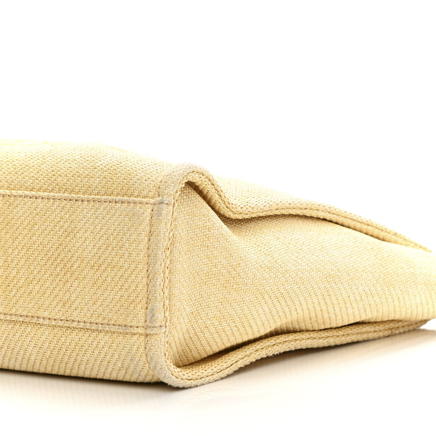 Chanel Canvas Mini Deauville Tote Light Yellow 10 of 15